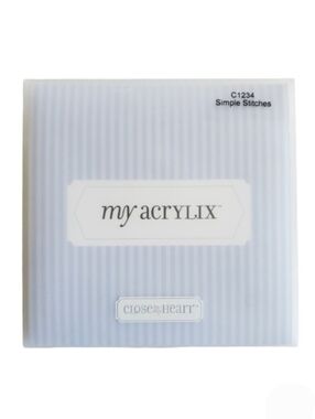 Close To My Heart My Acrylix C1234 Simple Stitches Rubber Stamp Set